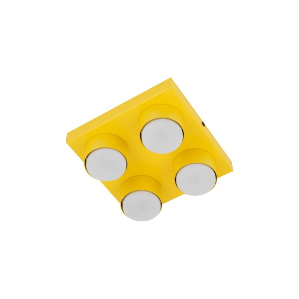 Deckenleuchte 4-flammig Metall Gelb GX53 B:23,5 cm