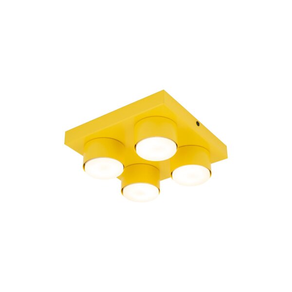 Deckenleuchte 4-flammig Metall Gelb GX53 B:23,5 cm