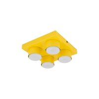 Deckenleuchte 4-flammig Metall Gelb GX53 B:23,5 cm