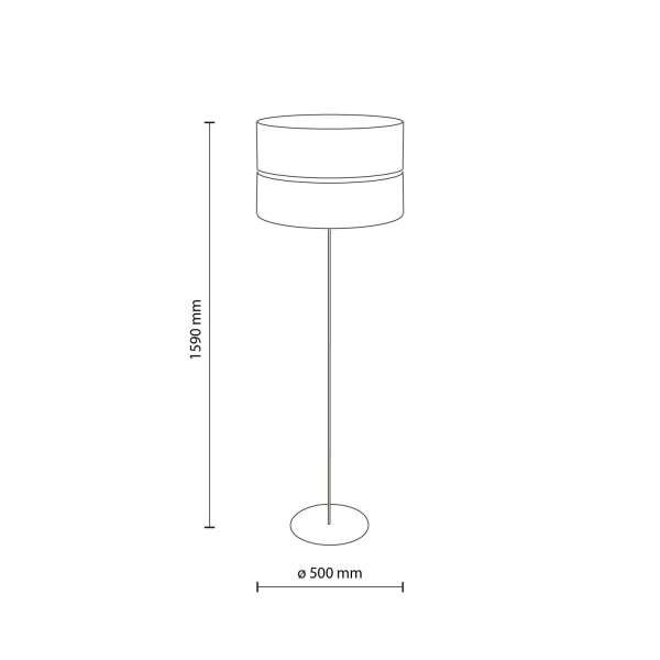 Stehleuchte Bast Metall Sandfarben Natur E27 159 cm