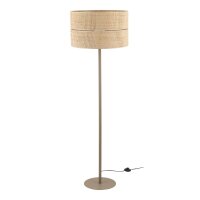 Stehleuchte Bast Metall Sandfarben Natur E27 159 cm
