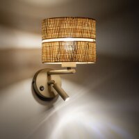 Wandleuchte flexibel Schalter Sandfarben E27 G9 H:31 cm