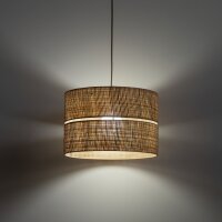 Pendelleuchte Bast Metall Sandfarben E27 Ø38 cm rund