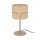 Tischlampe Bast Metall Sandfarben E27 H:38 cm blendarm