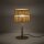 Tischlampe Bast Metall Sandfarben E27 H:38 cm blendarm