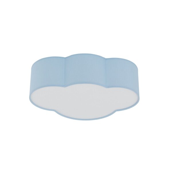 Deckenleuchte 2-flammig Stoff Blau E27 B:43 cm Wolke