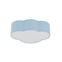 Deckenleuchte 2-flammig Stoff Blau E27 B:43 cm Wolke