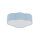 Deckenleuchte 2-flammig Stoff Blau E27 B:43 cm Wolke