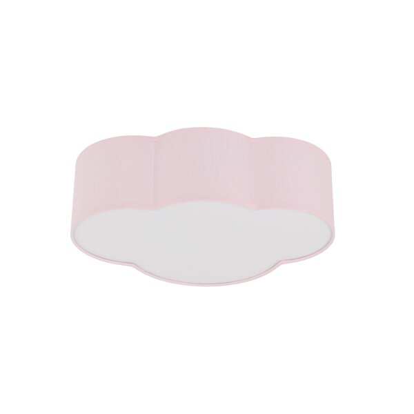 Deckenleuchte 2-flammig Stoff Rosa E27 B:43 cm blendarm