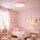 Deckenleuchte 2-flammig Stoff Rosa E27 B:43 cm blendarm