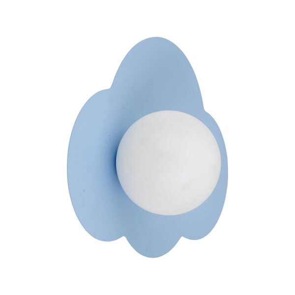 Wandleuchte Glas Metall Blau G9 B:38 cm Wolke blendarm