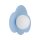 Wandleuchte Glas Metall Blau G9 B:38 cm Wolke blendarm