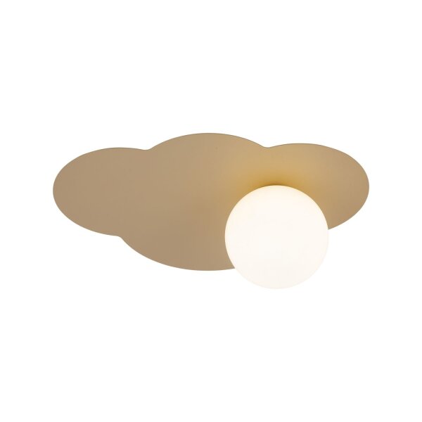 Wandleuchte Glas Metall Sand G9 B:38 cm Wolke blendarm