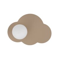 Wandleuchte Glas Metall Sand G9 B:38 cm Wolke blendarm