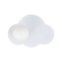 Wandleuchte Glas Metall Weiß G9 B:38 cm Wolke blendarm