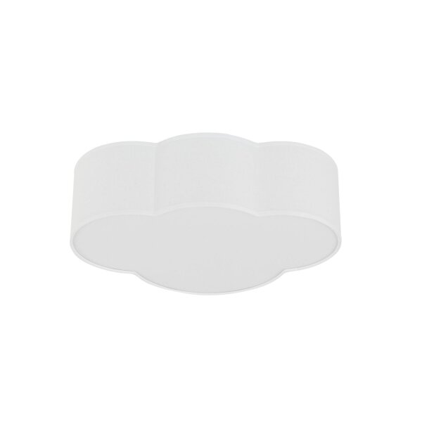 Deckenlampe 2-flammig Stoff Weiß E27 B:43 cm dekorativ