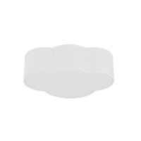 Deckenlampe 2-flammig Stoff Weiß E27 B:43 cm dekorativ