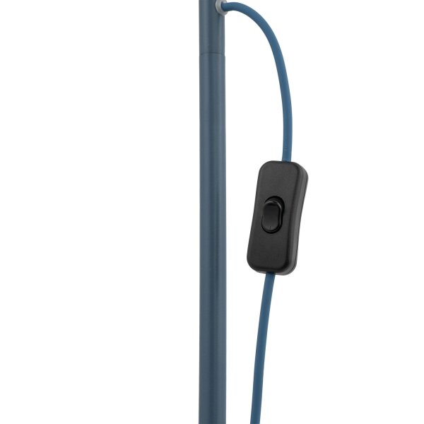 Stehleuchte flexibel Metall Blau E14 H:141 cm dekorativ