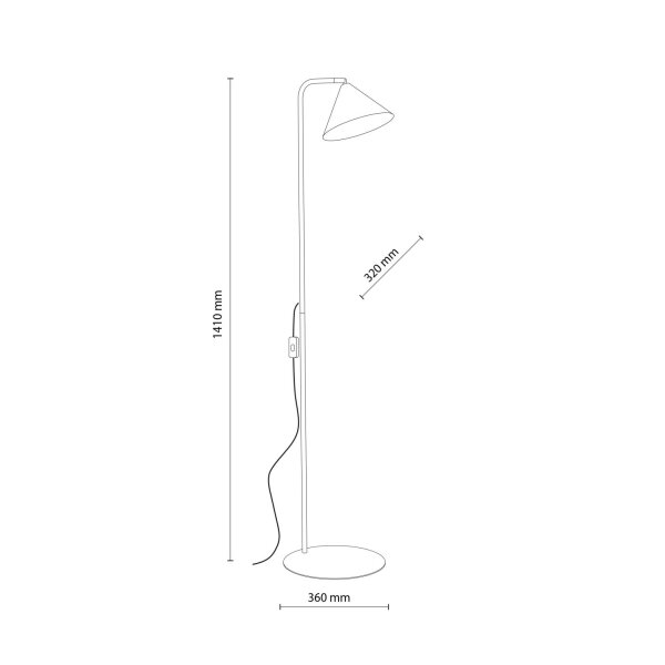 Stehleuchte flexibel Metall Blau E14 H:141 cm dekorativ