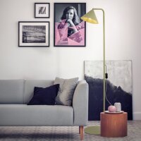 Stehleuchte flexibel Metall Grün E14 H:141 cm wohnlich
