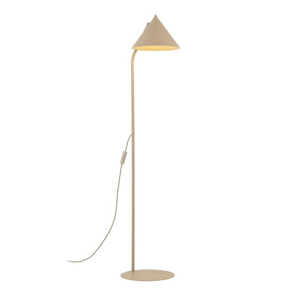 Stehleuchte Metall Sandfarben E27 142 cm dekorativ