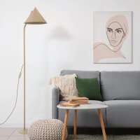 Stehleuchte Metall Sandfarben E27 142 cm dekorativ
