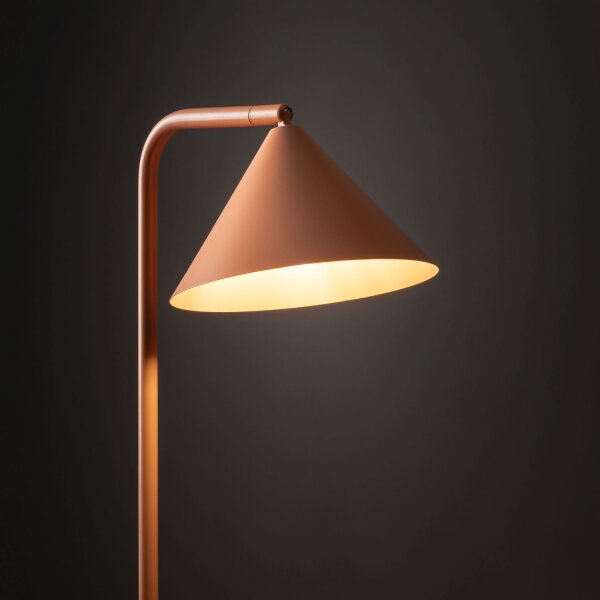 Stehleuchte verstellbar Metall Orange E14 H:141 cm
