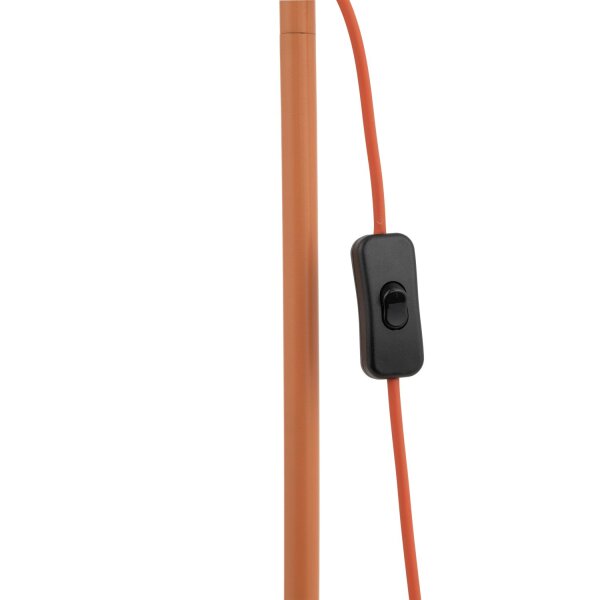 Stehleuchte verstellbar Metall Orange E14 H:141 cm