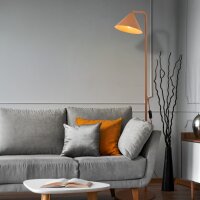 Stehleuchte verstellbar Metall Orange E14 H:141 cm