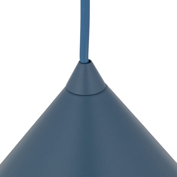 Pendelleuchte Metall Blau E27 Ø33,5 cm rund dekorativ