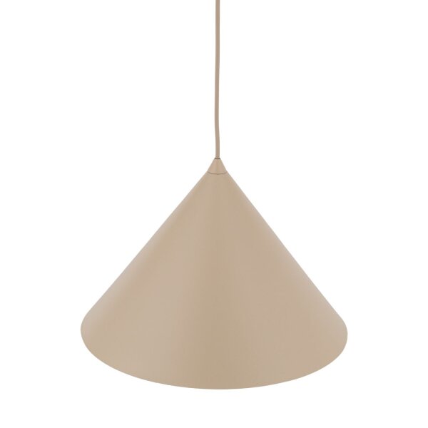 Pendelleuchte Metall Sandfarben Kegel E27 Ø33,5 cm rund