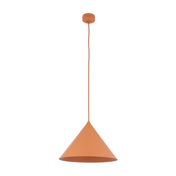 Pendelleuchte Metall Orange E27 Ø33,5 cm rund dekorativ