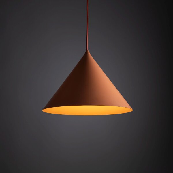 Pendelleuchte Metall Orange E27 Ø33,5 cm rund dekorativ