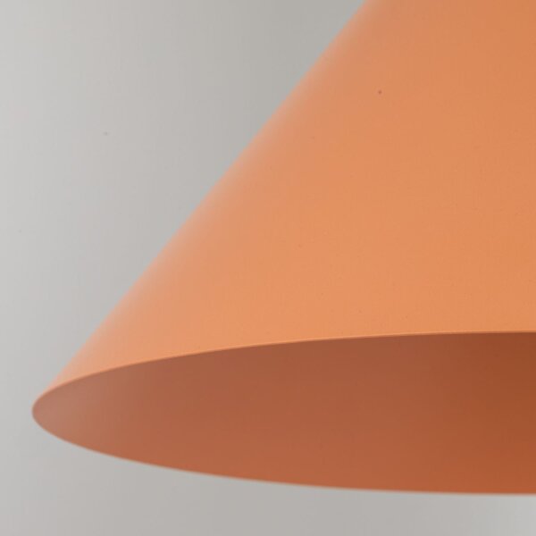 Pendelleuchte Metall Orange E27 Ø33,5 cm rund dekorativ