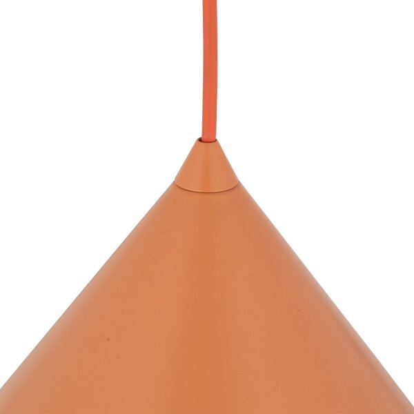 Pendelleuchte Metall Orange E27 Ø33,5 cm rund dekorativ