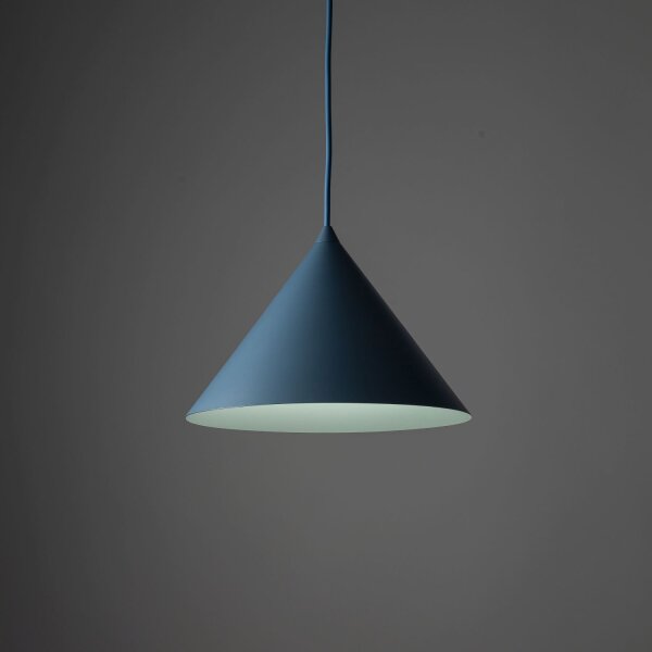 Pendelleuchte Metall Blau E27 rund Ø26 cm dekorativ