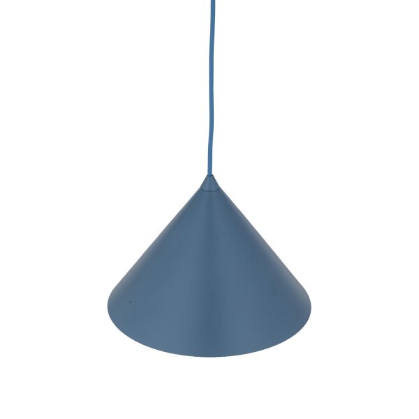 Pendelleuchte Metall Blau E27 rund Ø26 cm dekorativ