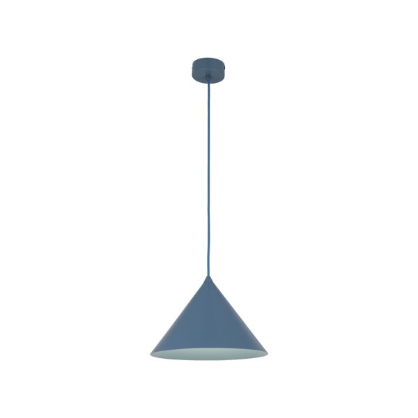 Pendelleuchte Metall Blau E27 rund Ø26 cm dekorativ