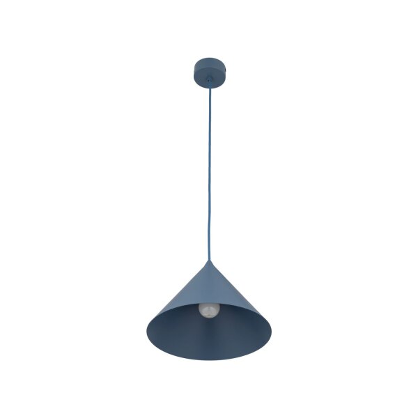 Pendelleuchte Metall Blau E27 rund Ø26 cm dekorativ