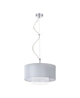 H&auml;ngelampe Wei&szlig; Stoff Glas &Oslash;35cm Esstisch Leuchte