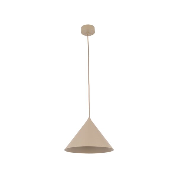 Pendelleuchte Metall Sandfarben E27 Ø26 cm dekorativ