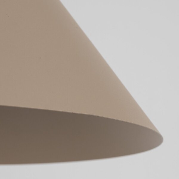 Pendelleuchte Metall Sandfarben E27 Ø26 cm dekorativ