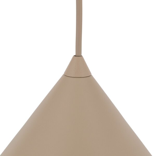 Pendelleuchte Metall Sandfarben E27 Ø26 cm dekorativ
