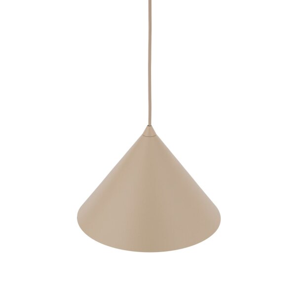 Pendelleuchte Metall Sandfarben E27 Ø26 cm dekorativ