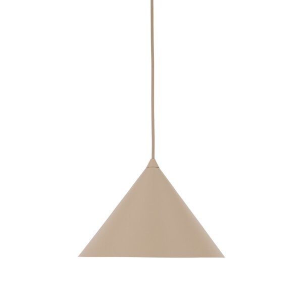 Pendelleuchte Metall Sandfarben E27 Ø26 cm dekorativ