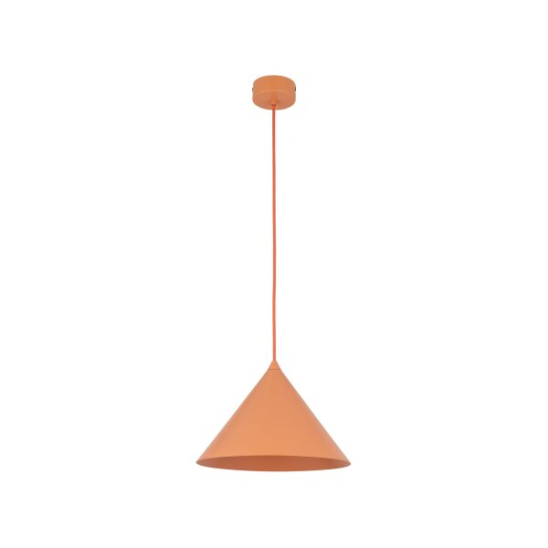 Pendelleuchte Metall Orange E27 Ø26 cm rund dekorativ