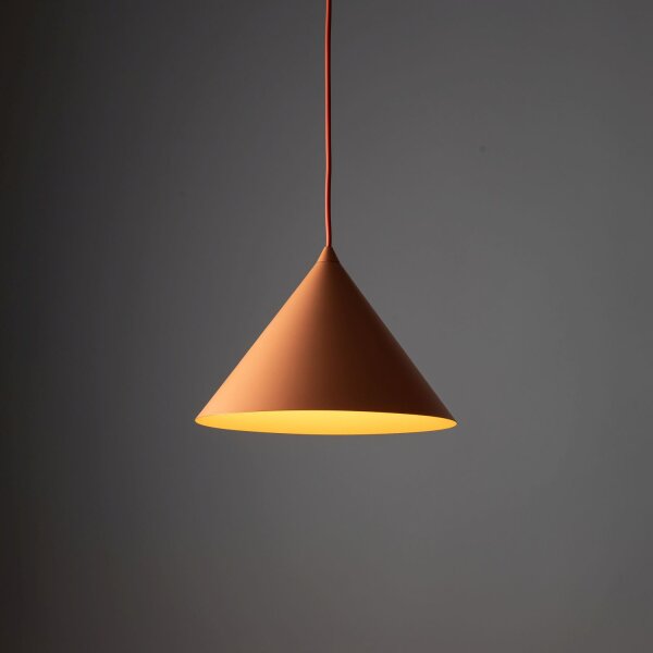 Pendelleuchte Metall Orange E27 Ø26 cm rund dekorativ