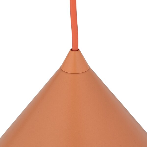 Pendelleuchte Metall Orange E27 Ø26 cm rund dekorativ