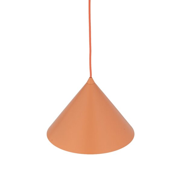 Pendelleuchte Metall Orange E27 Ø26 cm rund dekorativ