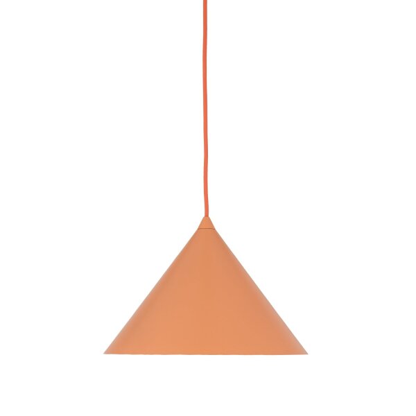 Pendelleuchte Metall Orange E27 Ø26 cm rund dekorativ